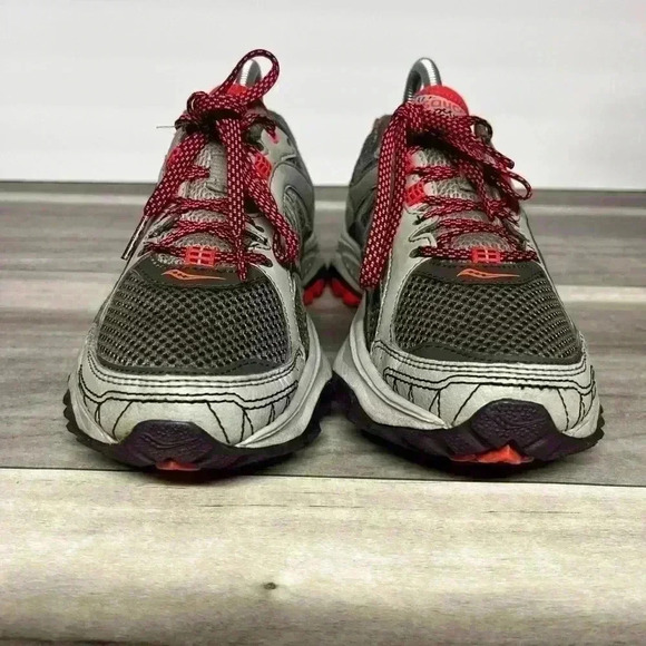 Saucony Excursion TR9 trail Shoes Womens 7 Gray Pink cute comfy running hiking - Picture 3 of 8